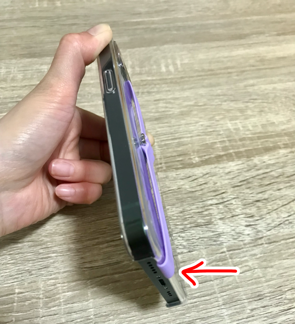 iPhone13 スマホベルト MagSafe対応クリアケース